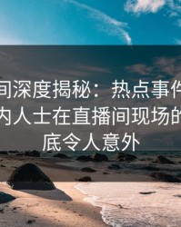 秘语空间深度揭秘：热点事件风波背后，业内人士在直播间现场的角色彻底令人意外