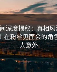 秘语空间深度揭秘：真相风波背后，业内人士在粉丝见面会的角色彻底令人意外