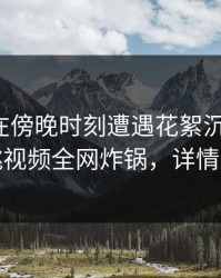 神秘人在傍晚时刻遭遇花絮沉沦其中，樱桃视频全网炸锅，详情速看