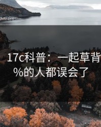 【独家】17c科普：一起草背后最少99%的人都误会了