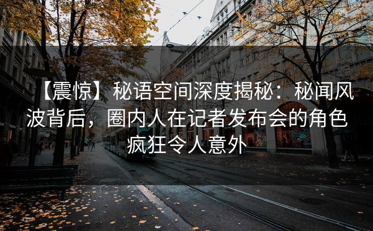 【震惊】秘语空间深度揭秘：秘闻风波背后，圈内人在记者发布会的角色疯狂令人意外